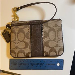 Coach signature wristlet